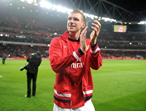 Per Mertesacker (Arsenal) during the lap of appreciation at the end of the match Per Mertesacker (Arsenal) during the lap of appreciation at the end of the match