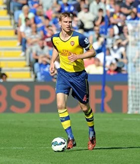 Leicester City v Arsenal 2014-15 Collection: Per Mertesacker (Arsenal). Leicester City 1: 1 Arsenal. Barclays Premier League. The