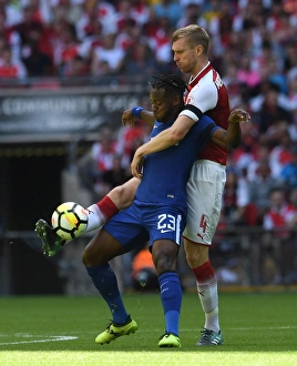 Per Mertesacker (Arsenal) Michy Batshuayi (Chelsea). Arsenal 1:1 Chelsea. Arsenal win 4 Per Mertesacker (Arsenal) Michy Batshuayi (Chelsea). Arsenal 1:1 Chelsea. Arsenal win 4