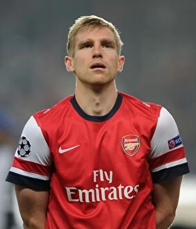 Images Dated 24th October 2012: Per Mertesacker: Arsenal's Fortress at Emirates Against Schalke 04, UEFA Champions League 2012