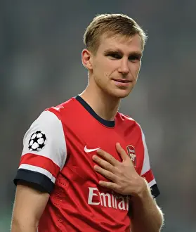 Arsenal V Schalke 04 2012-13 Prints: Per Mertesacker: Arsenal's Fortress at Emirates Stadium Against Schalke 04