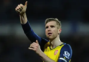 Queens Park Rangers V Arsenal 2014-15 Prints: Per Mertesacker Bids Farewell to Arsenal Fans After Queens Park Rangers Match, 2015