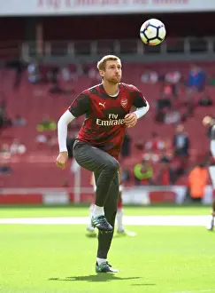 Arsenal V AFC Bournemouth 2017-18 Prints: Per Mertesacker: Focused Before Arsenal vs AFC Bournemouth (2017-18)