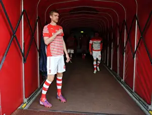 Arsenal Swansea City 2014/15 Prints: Per Mertesacker: Focused and Ready - Arsenal vs Swansea City, Premier League 2014/15