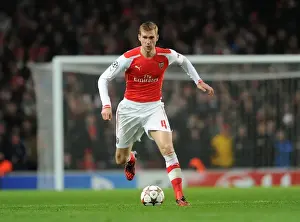 Arsenal V Anderlecht 2014/15 Prints: Per Mertesacker Focuses in Arsenal's UEFA Champions League Clash Against RSC Anderlecht