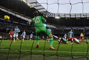 Manchester City V Arsenal 2013-14 Prints: Per Mertesacker Scores the Third Goal: Manchester City vs. Arsenal, Premier League 2013-14