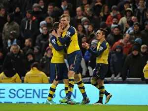 Manchester City V Arsenal 2014-15 Prints: Per Mertesacker, Tomas Rosicky