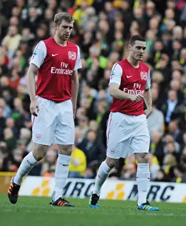 Mertesacker and Vermaelen: A Defensive Duo in Action for Arsenal vs Norwich City (2011-12)