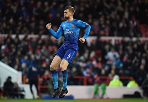 Nottingham Forest V Arsenal FA Cup 3rd Round 2017-18 Prints: Per Mertesacker's FA Cup Goal: Nottingham Forest vs. Arsenal (2017-18)