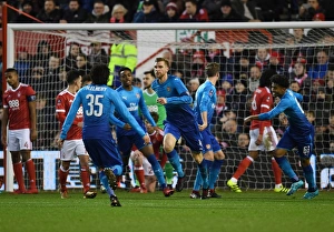 Nottingham Forest V Arsenal FA Cup 3rd Round 2017-18 Prints: Per Mertesacker's FA Cup Shock: Nottingham Forest vs. Arsenal (2018)