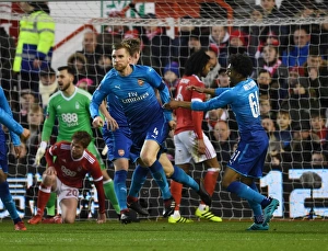 Nottingham Forest V Arsenal FA Cup 3rd Round 2017-18 Prints: Per Mertesacker's FA Cup Stunner: Nottingham Forest vs. Arsenal (2017-18)
