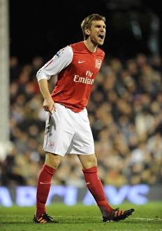 Fulham V Arsenal 2011-12 Prints: Per Mertesacker's Focus: Arsenal vs. Fulham (2011-12)