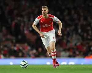Arsenal V Sunderland 2014-15 Prints: Per Mertesacker's Focus: Arsenal's Victory Against Sunderland (2015)