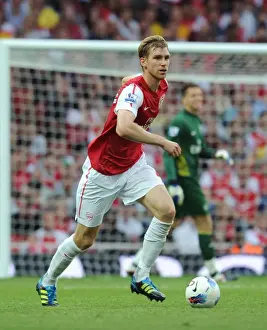 Arsenal V Swansea City 2011-12 Prints: Per Mertesacker's Game-Winning Goal: Arsenal's 1-0 Triumph Over Swansea City