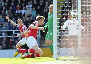 Fulham V Arsenal 2012-13 Prints: Per Mertesacker's Header: Arsenal's Lone Goal in Fulham Clash (April 2013)
