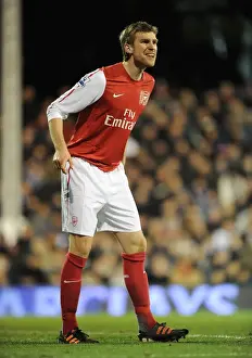 Fulham V Arsenal 2011-12 Prints: Per Mertesacker's Intense Concentration: Fulham vs Arsenal (2011-12)