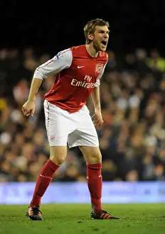 Fulham V Arsenal 2011-12 Prints: Per Mertesacker's Intense Focus: Fulham vs Arsenal (2011-12)