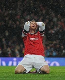Arsenal V Cardiff City 2013-14 Prints: Per Mertesacker's Missed Header: Arsenal vs. Cardiff City, Premier League