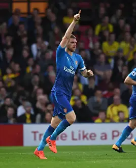 Watford V Arsenal 2017-18 Prints: Per Mertesacker's Shocking Goal: Arsenal's Victory at Watford (2017-18)