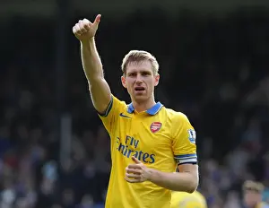 Per Mertesacker's Triumphant Salute: Crystal Palace vs. Arsenal, Premier League 2013-14