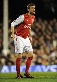 Fulham V Arsenal 2011-12 Prints: Per Mertesacker's Unwavering Concentration: Fulham vs Arsenal (2011-12)