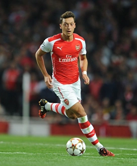 Arsenal V Besiktas 2014/15 Prints: Mesut Ozil in Action: Arsenal FC vs Besiktas JK, UEFA Champions League Qualifiers (2014)