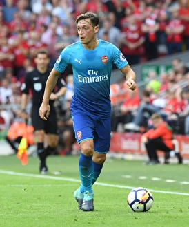 Liverpool V Arsenal 2017-18 Prints: Mesut Ozil: In Action for Arsenal Against Liverpool (2017-18)