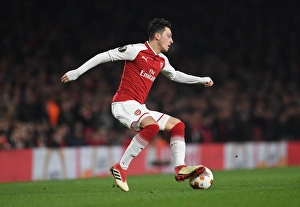Arsenal V AC Milan 2017-18 Prints: Mesut Ozil in Action: Arsenal vs AC Milan, Europa League 2018