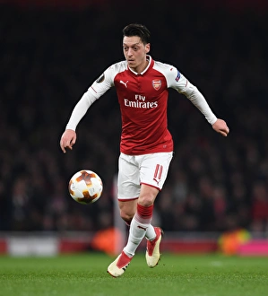 Arsenal V AC Milan 2017-18 Prints: Mesut Ozil in Action: Arsenal vs AC Milan, UEFA Europa League 2018