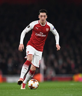 Arsenal V AC Milan 2017-18 Prints: Mesut Ozil in Action: Arsenal vs AC Milan, UEFA Europa League 2018
