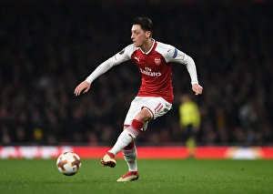 Arsenal V AC Milan 2017-18 Prints: Mesut Ozil in Action: Arsenal vs AC Milan, Europa League 2018