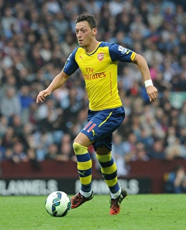 Aston Villa V Arsenal 2014-15 Prints: Mesut Ozil in Action: Arsenal vs. Aston Villa, Premier League 2014-15