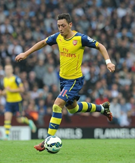 Aston Villa V Arsenal 2014-15 Prints: Mesut Ozil in Action: Arsenal vs. Aston Villa, Premier League 2014-15
