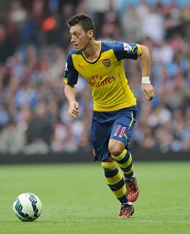 Aston Villa V Arsenal 2014-15 Prints: Mesut Ozil in Action: Arsenal vs. Aston Villa, Premier League 2014-15