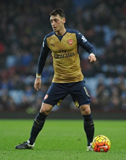 Aston Villa V Arsenal 2015-16 Prints: Mesut Ozil in Action: Arsenal vs. Aston Villa, Premier League 2015-16