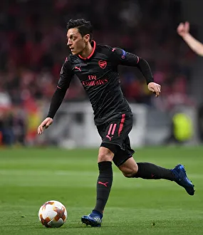 Atletico Madrid V Arsenal 2017-18 Prints: Mesut Ozil in Action: Arsenal vs Atletico Madrid, UEFA Europa League Semi-Final