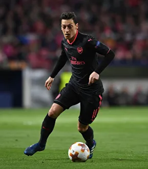 Atletico Madrid V Arsenal 2017-18 Prints: Mesut Ozil in Action: Arsenal vs Atletico Madrid