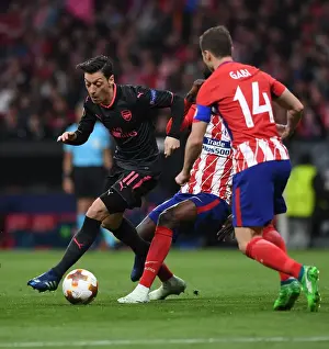 Atletico Madrid V Arsenal 2017-18 Prints: Mesut Ozil in Action: Arsenal vs Atletico Madrid - UEFA Europa League Semi-Final
