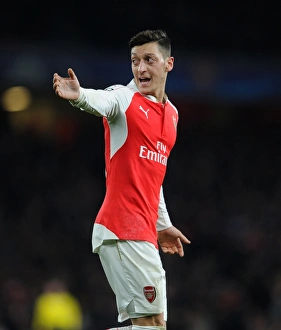 Arsenal V Barcelona 2015/16 Prints: Mesut Ozil in Action: Arsenal vs. Barcelona, UEFA Champions League 2016