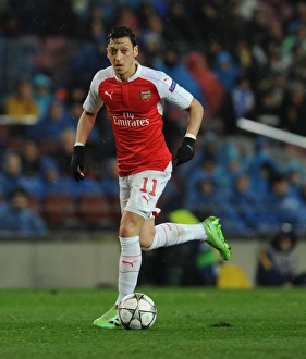 Barcelona V Arsenal 2015-16 Prints: Mesut Ozil in Action: Arsenal vs. Barcelona, UEFA Champions League 2015-16