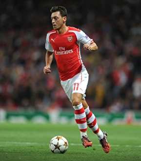 Arsenal V Besiktas 2014/15 Prints: Mesut Ozil in Action: Arsenal vs. Besiktas, UEFA Champions League Qualifiers (2014)