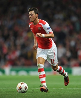 Arsenal V Besiktas 2014/15 Prints: Mesut Ozil in Action: Arsenal vs Besiktas, UEFA Champions League (2014)