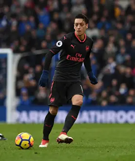 Brighton And Hove Albion V Arsenal 2017-18 Prints: Mesut Ozil in Action: Arsenal vs. Brighton & Hove Albion, Premier League 2017-18