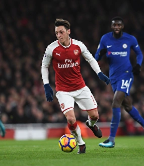 Arsenal V Chelsea 2017-18 Prints: Mesut Ozil in Action: Arsenal vs. Chelsea, Premier League 2017-18