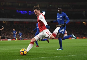 Arsenal V Chelsea 2017-18 Prints: Mesut Ozil in Action: Arsenal vs. Chelsea, Premier League 2017-18
