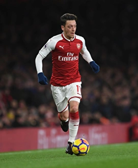 Arsenal V Chelsea 2017-18 Prints: Mesut Ozil in Action: Arsenal vs Chelsea, Premier League 2017-18