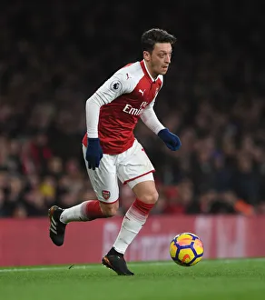Arsenal V Chelsea 2017-18 Prints: Mesut Ozil in Action: Arsenal vs Chelsea, Premier League 2017-18