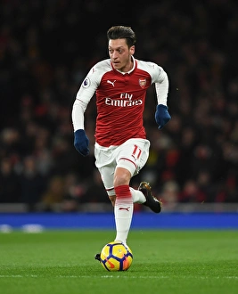 Arsenal V Chelsea 2017-18 Prints: Mesut Ozil in Action: Arsenal vs. Chelsea, Premier League 2017-18