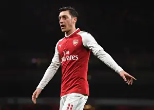 Arsenal V Chelsea - Carabao Cup 2017-18 Prints: Mesut Ozil in Action: Arsenal vs. Chelsea - Carabao Cup Semi-Final