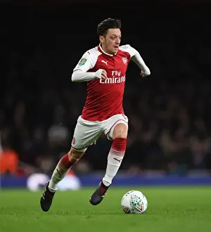 Arsenal V Chelsea - Carabao Cup 2017-18 Prints: Mesut Ozil in Action: Arsenal vs Chelsea Carabao Cup Semi-Final